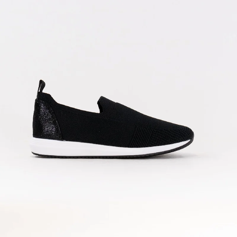 Crazy Discounts, Hurry Up Ara Leena 2 Slip On Sneaker (Women's) - Black Woven Stretch