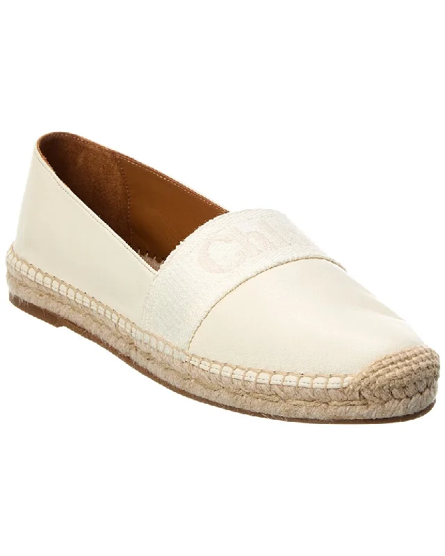 Hurry Before It's Gone Chloé Piia Flat Leather Espadrille