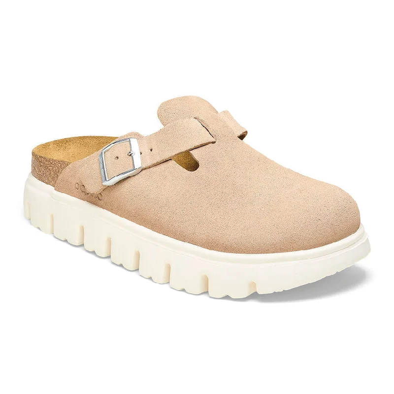 Browse Our Top Products Birkenstock Boston Chunky Warm Sand Suede