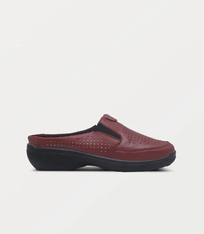 Timeless Elegance Sale BW10232-MAROON-Women Mule