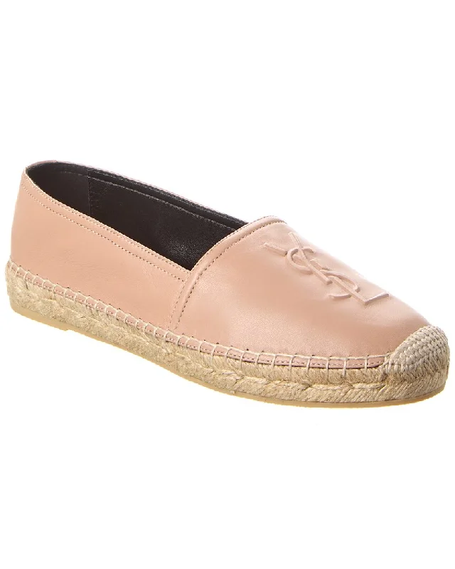 The Latest Trends Saint Laurent Logo Leather Espadrille