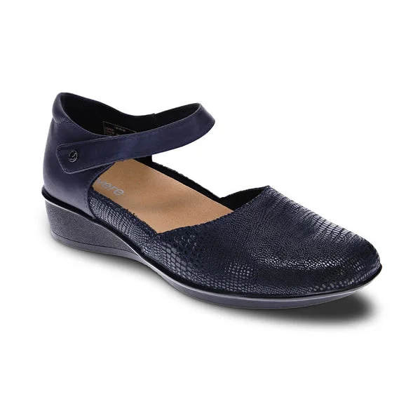 Seasonal Footwear Sale Revere Women's Osaka Mary Jane Navy Lizard