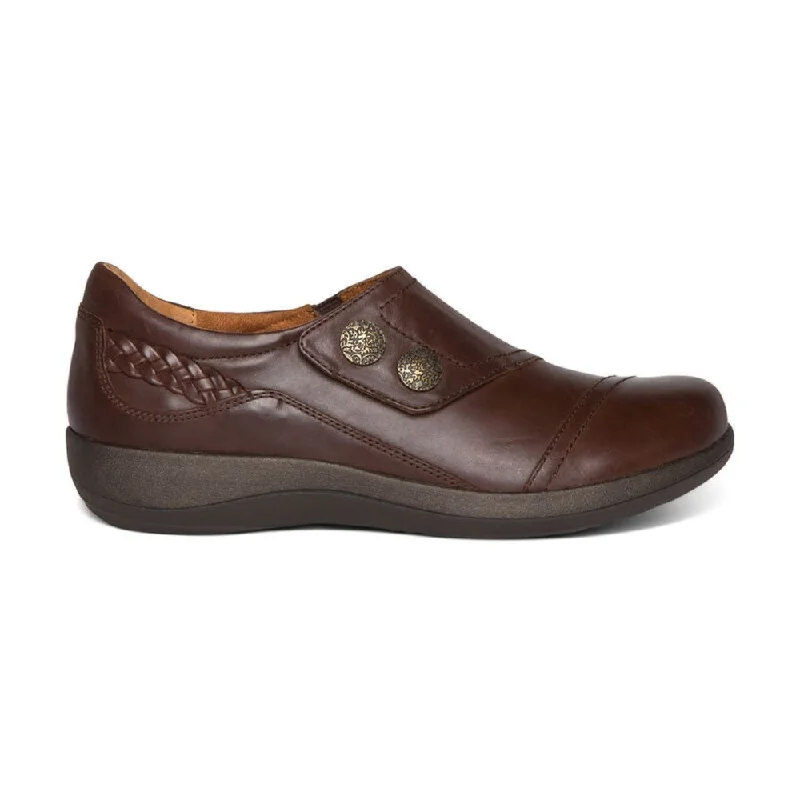 Women's Fashion Boots Aetrex Women's Karina Monk Strap Brown