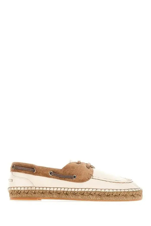 Vibrant Style Promotions Brunello Cucinelli Women's Stringed Espadrilles  In New Lamb