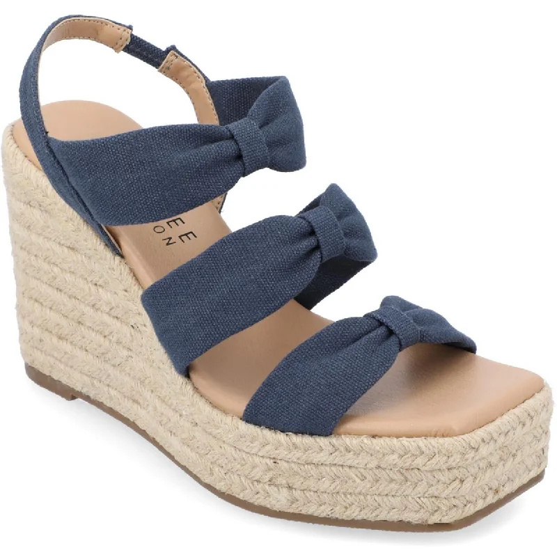 Playful Fashion Offers Santorynn Womens Canvas Slip On Espadrilles