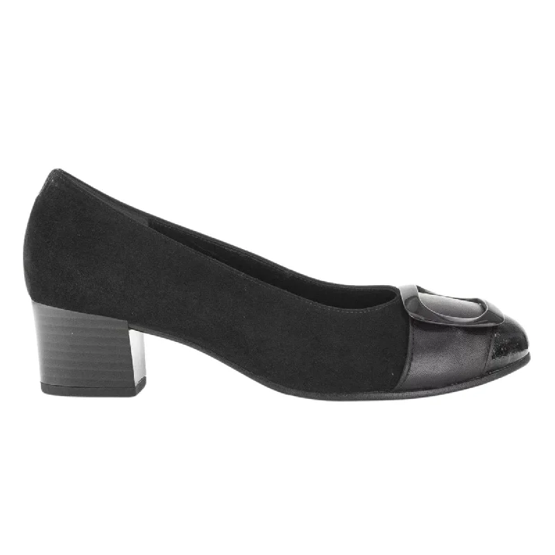 Comfortable Slip-Resistant Shoes Gabor Women's 52.222.37 Elegant Black Nubuck