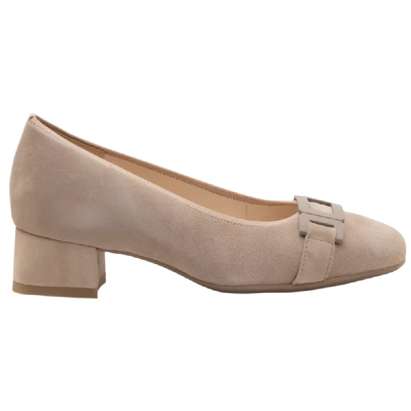 Sleek Versatile Footwear Ara Women's Buckle Pump Sand Kid Suede