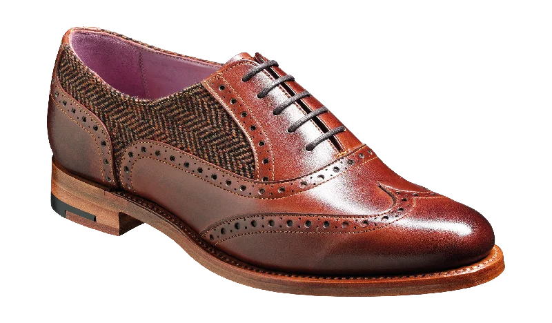 Flash Sales This Week Freya - Walnut Calf / Brown Tweed Women Wingtip Shoe