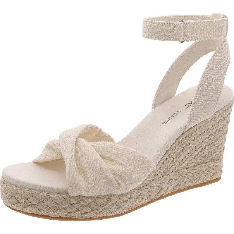 Unleash Your Trendy Side Womens Canvas Wedge Espadrilles