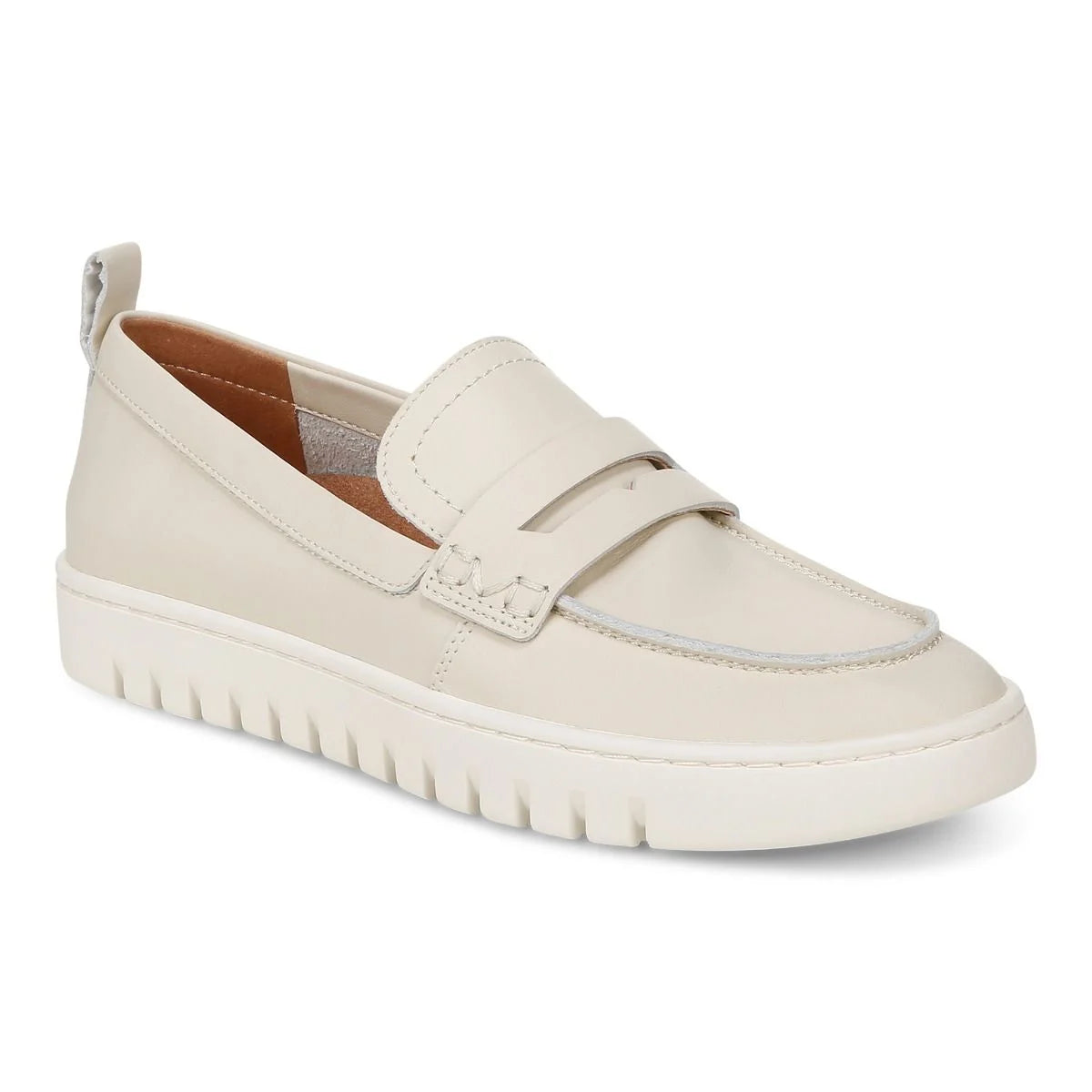 Budget Friendly Vionic Uptown Loafer Cream Leather Women's