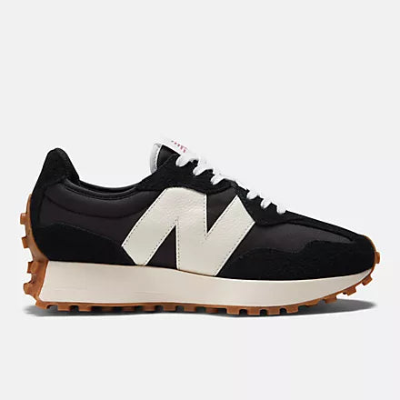 Relaxed Style Deals New Balance 327 Black with White and Mineral Red Women's