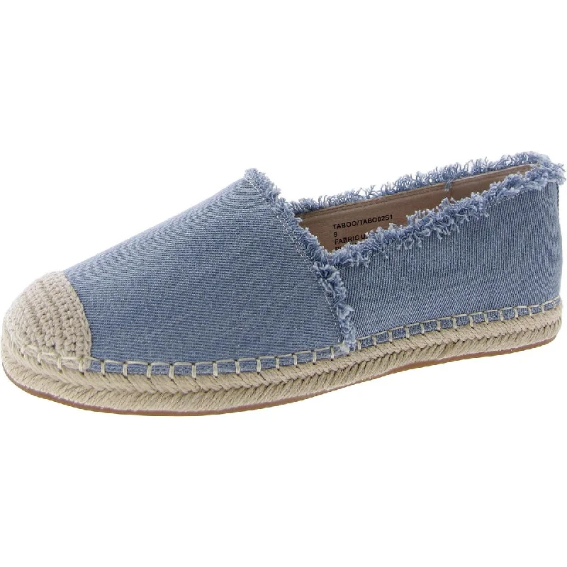 Fashion Forward Taboo Womens Denim Slip On Espadrilles