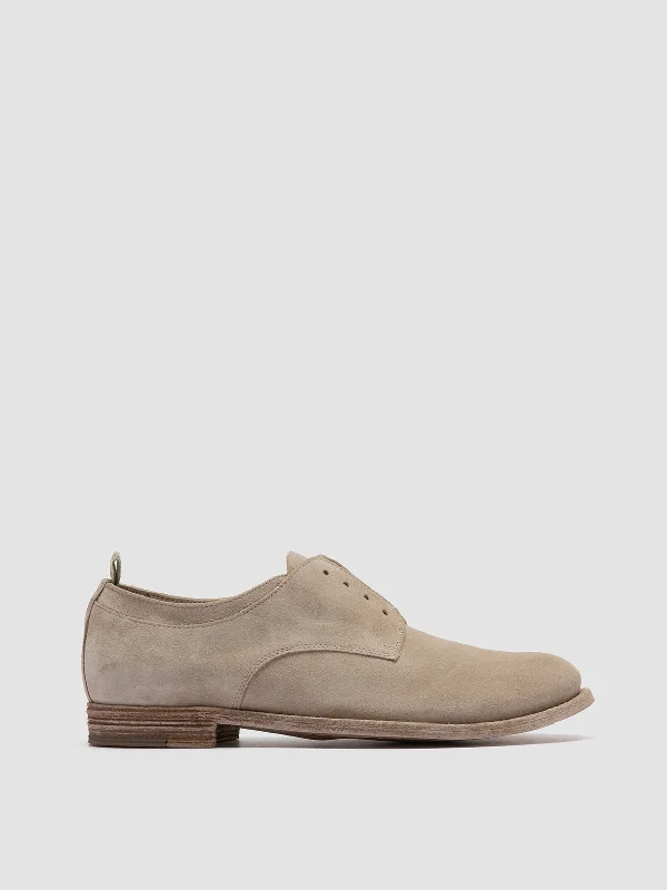 Discount Extravaganza LEXIKON 501 - Ivory Suede Derby Shoes