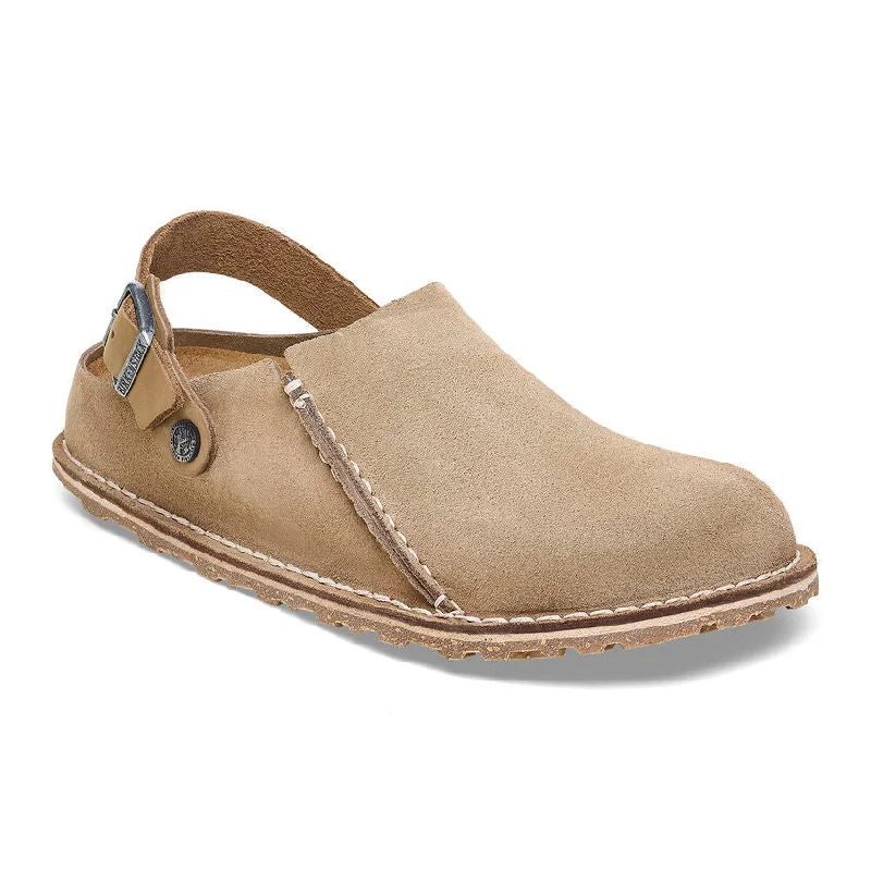 Stylish Basics Birkenstock Lutry Gray Taupe Suede