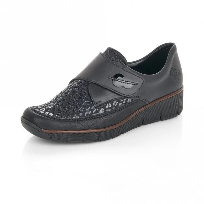 Everyday Fashion Shoes Rieker 537C0-00 Classic Velcro Shoe