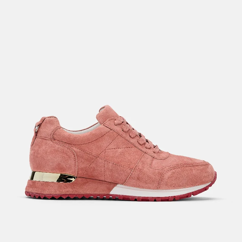 Comfortable Formal Shoes Ms. Ash Coral Pink Suede Trainers