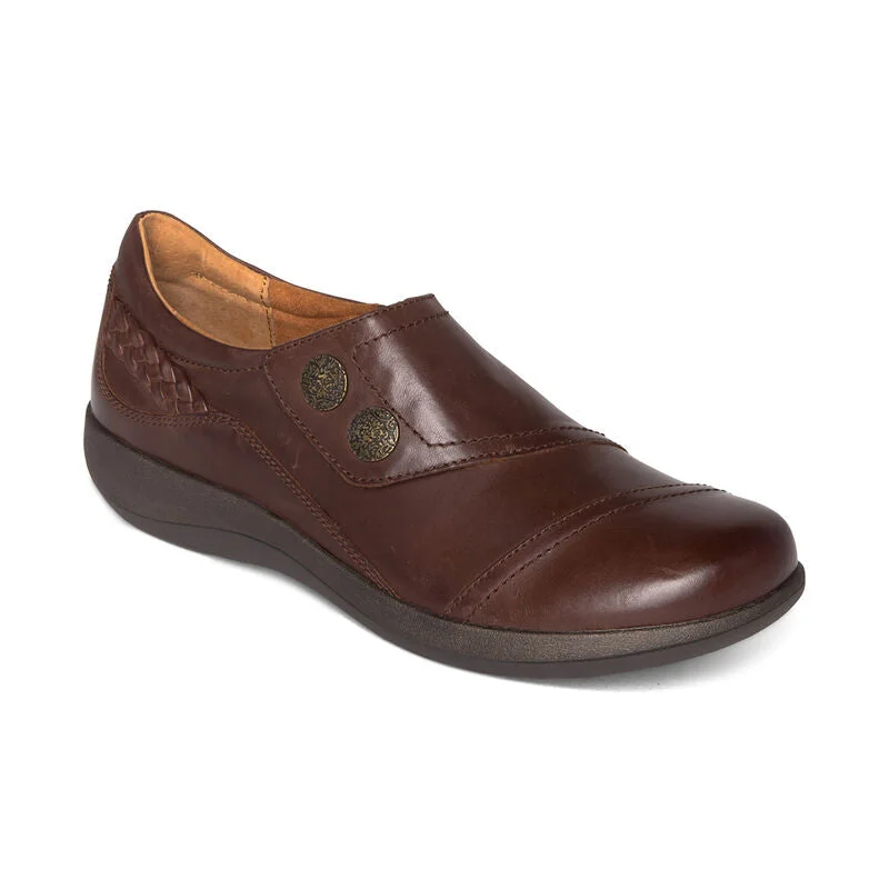 Affordable Women's Shoes Aetrex Karina Monk Brown DM502