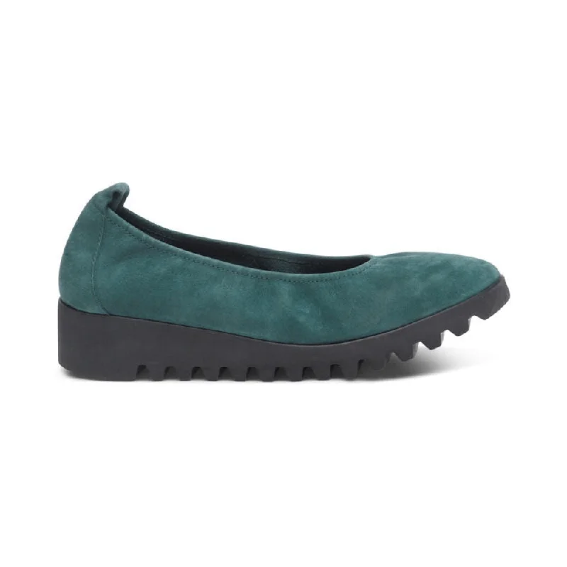 Women's Waterproof Shoes Aetrex Women's Brianna Ballet Flat Dark Teal