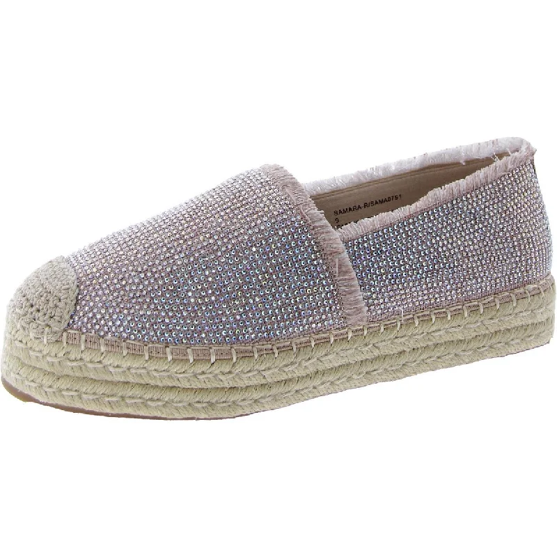 Best Sellers Samara Womens Rhinestone Slip On Espadrilles