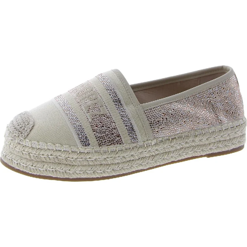 Holiday Discount Samara Womens Rhinestone Slip On Espadrilles