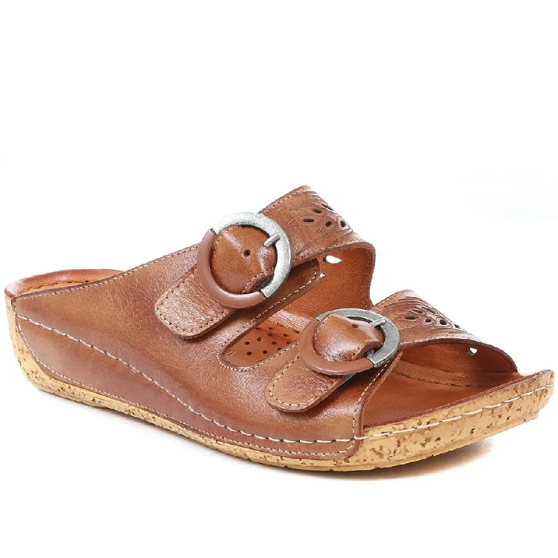 Exclusive Fashion Deals Adjustable Leather Mule - KARY37011 / 323 769