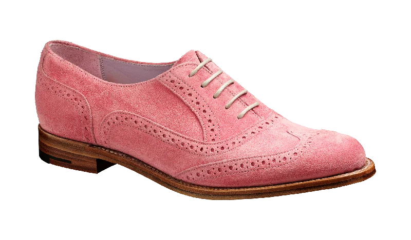 Exclusive Discount Freya - Pink Suede Women Brogue Shoe