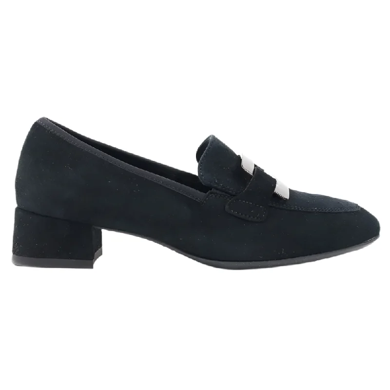 Comfortable Casual Loafers Ara Women's Glimmer Loafer Pump Black Kid Suede