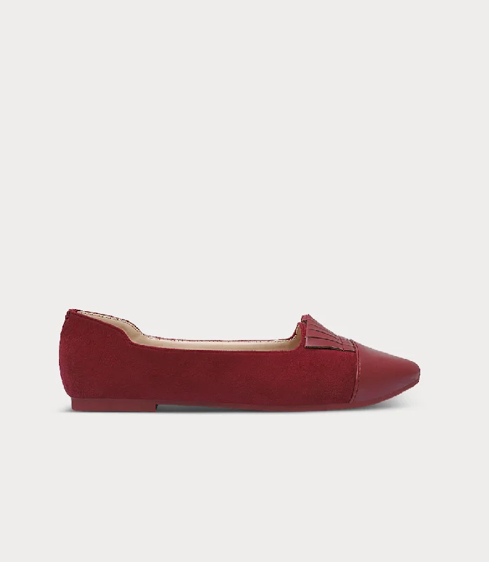 Elevated Casual Discounts BW10216-MAROON-Women Ballerina