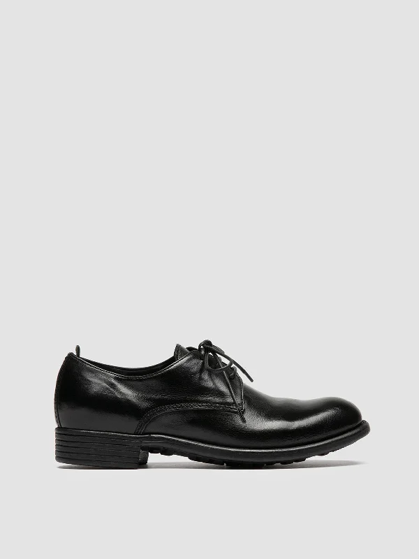 Don't Miss Out CALIXTE 068 - Black Leather Derby Shoes