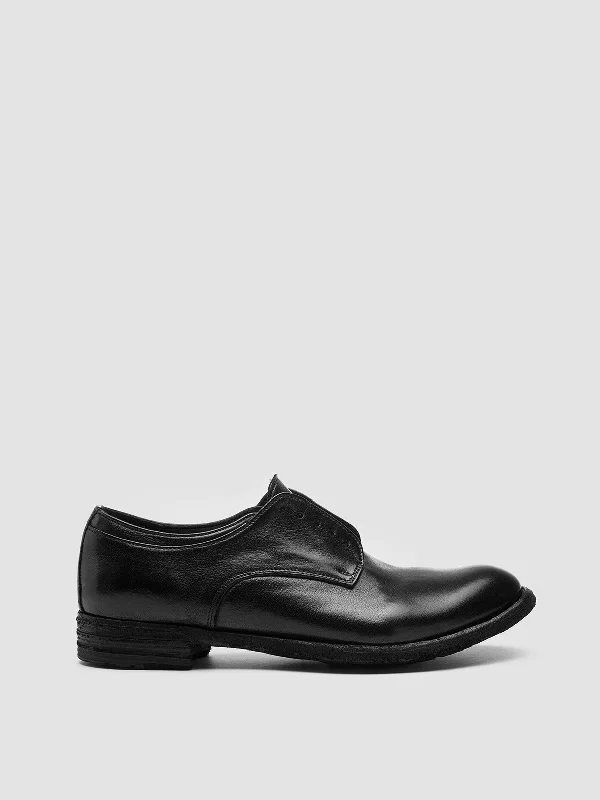 Style Without Limits LEXIKON 012 - Black Leather Derby Shoes