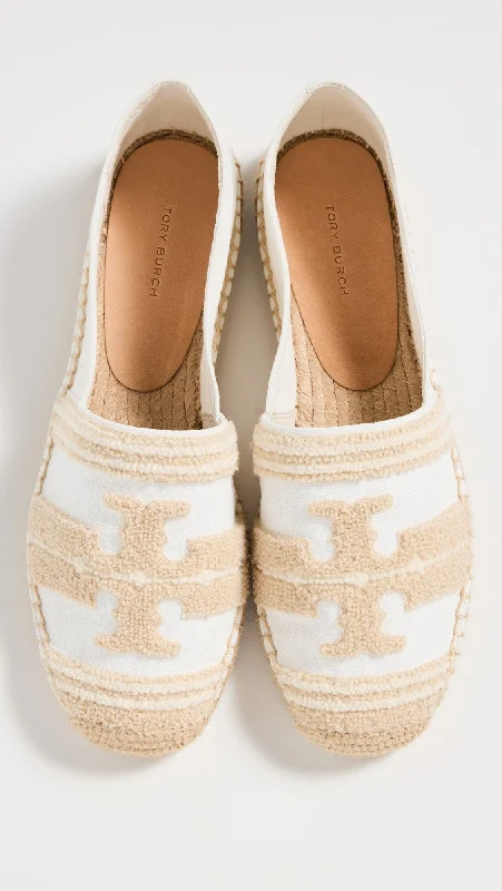 Chic Style Tory Burch Women's Double T Espadrilles, Natural/Light Alabaster