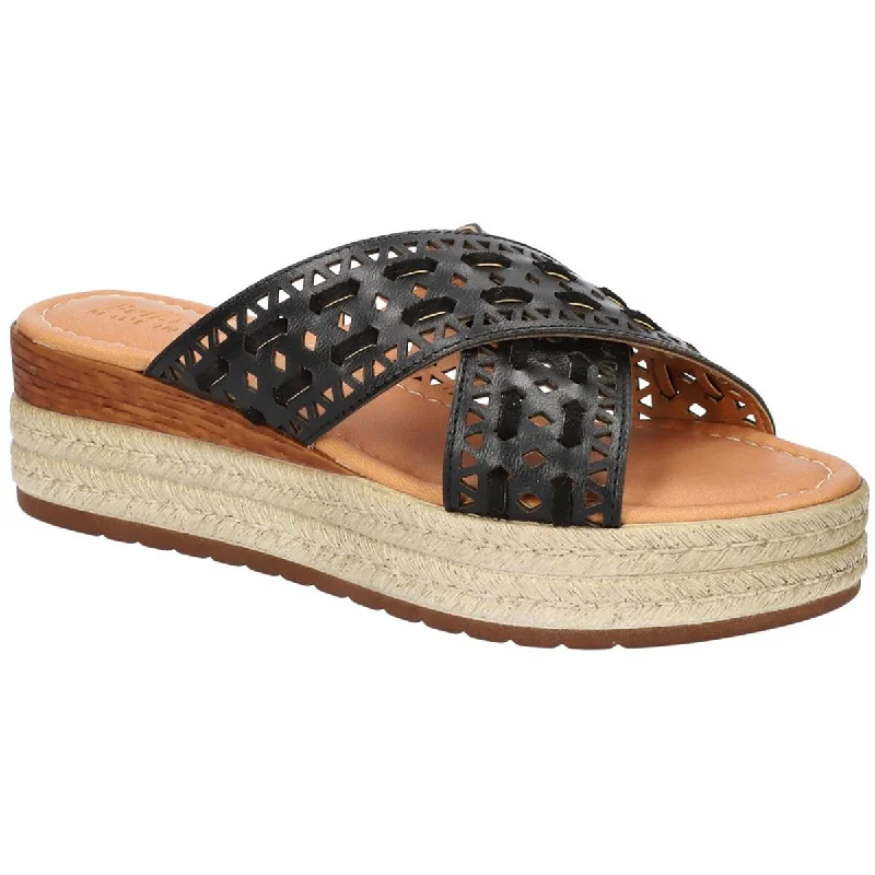 Browse Our Top Products Exa-Italy Womens Leather Cut Out Espadrilles