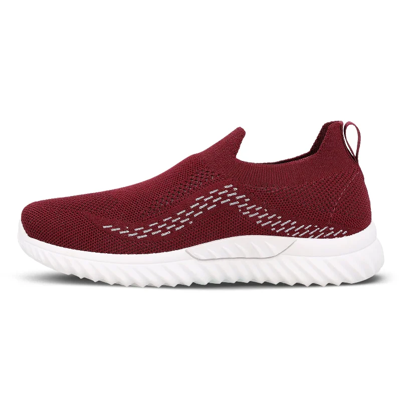 Feminine Style Promotions Women's Slip-on Casual Shoes - WY3355 Maroon