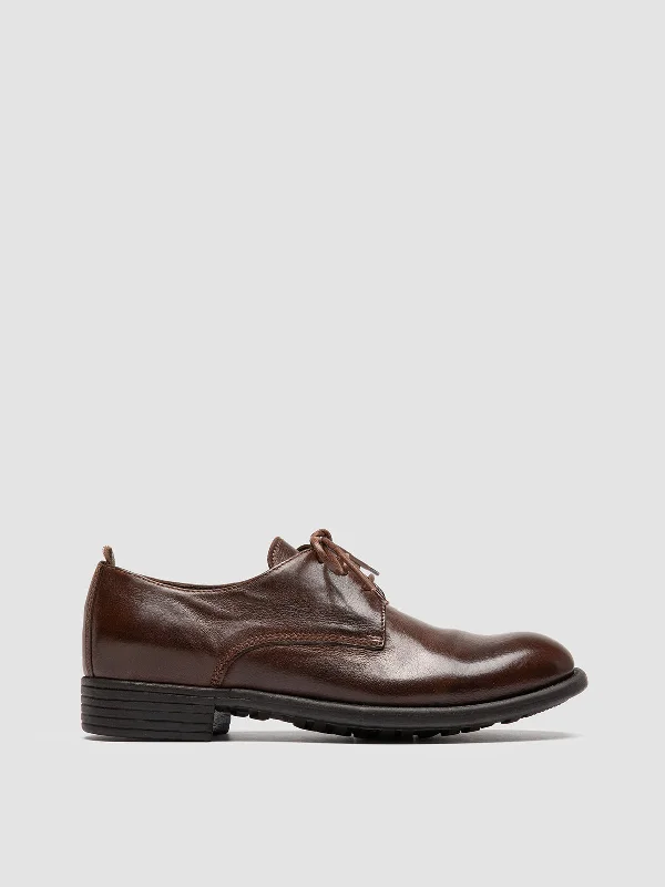 Shop The Hottest Deals CALIXTE 068 - Brown Leather Derby Shoes