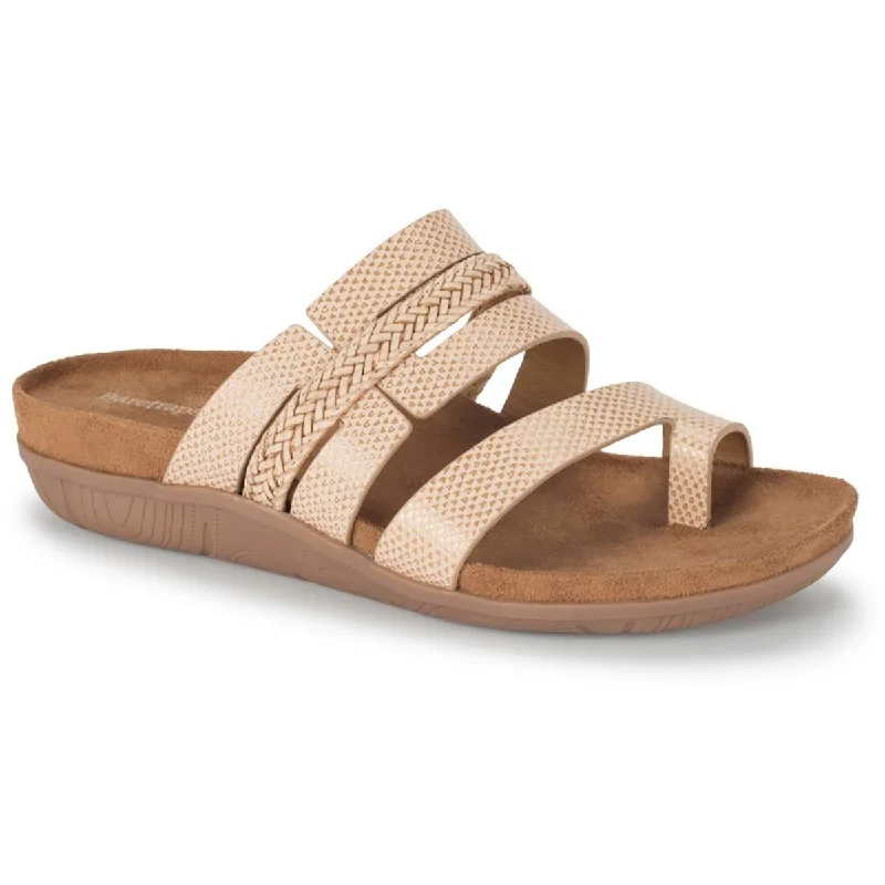 Must Haves Baretraps Womens Jorry Faux Leather Slide Sandals