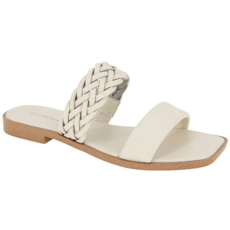 Sporty Fashion Offers BCBGeneration Womens Lereda Faux Leather Slide Sandals