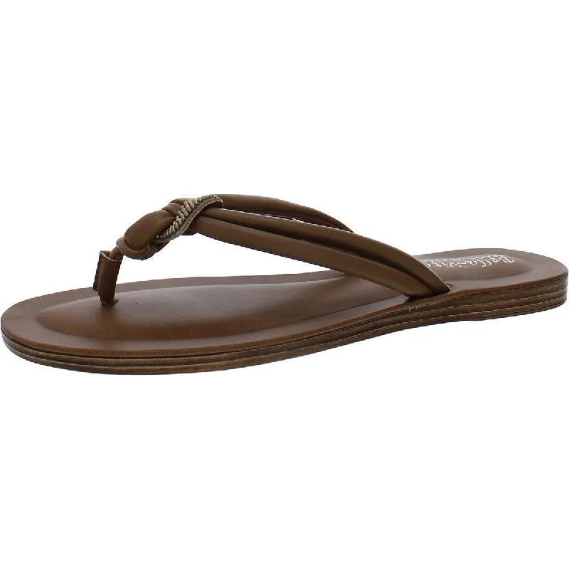 Women's Office Shoes Bella Vita Womens Zev-Italy Faux Leather Flip-Flops