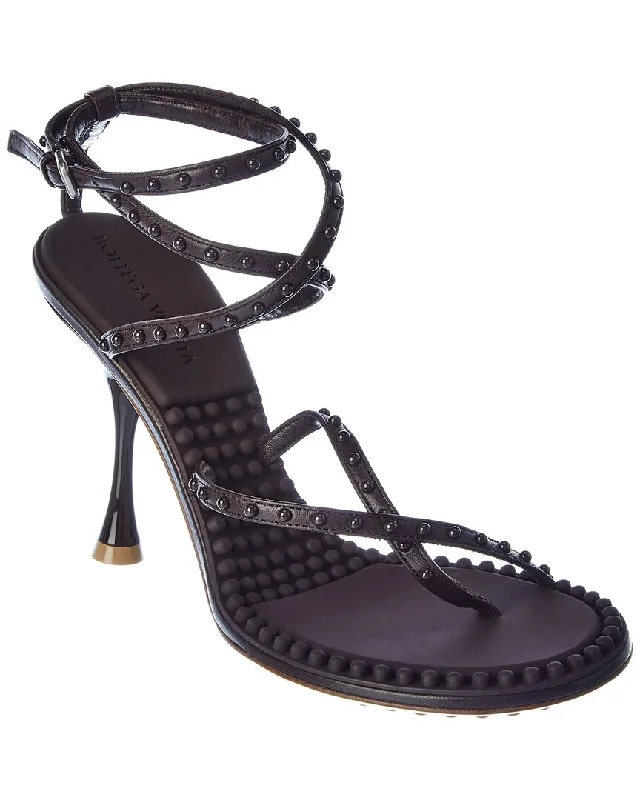 Designer Women's Shoes Bottega Veneta Studded Strappy Leather Sandal