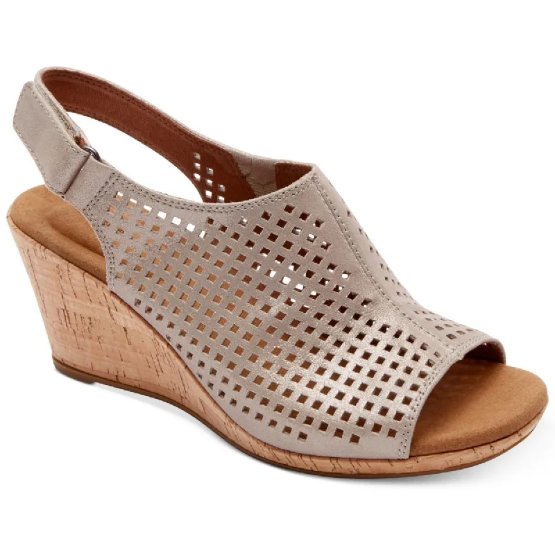 All-Season Shoes Discount Briah Womens Perforated Cork Wedge Sandals