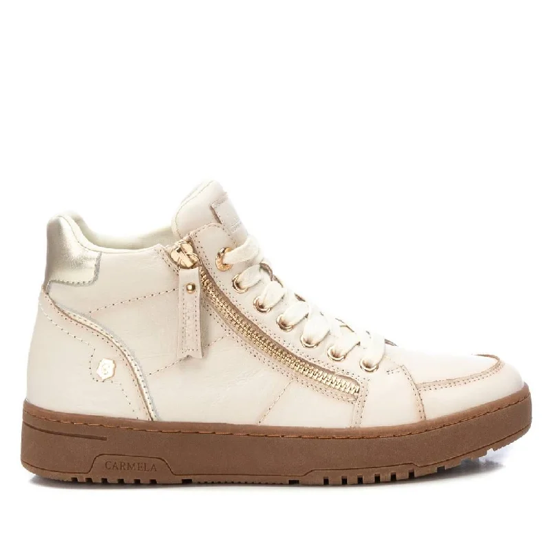 Limited-Time Shoe Deals Carmela CollectionWWomen's Leather High Top Sneakers By XTI