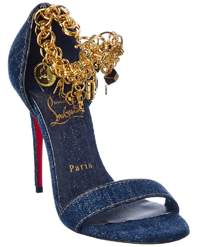 Seasonal Style Discounts Christian Louboutin Gourmi 100 Denim Sandal