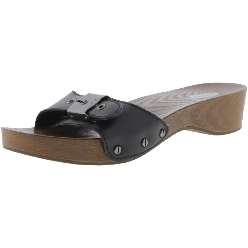 Laid-Back Fashion Offers Classic Womens Leather Studded Slide Sandals