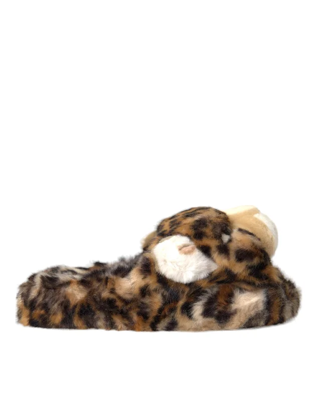 End Of Season Clearance Dolce & Gabbana  Tiger Slippers Flats Sandals Women's Shoes