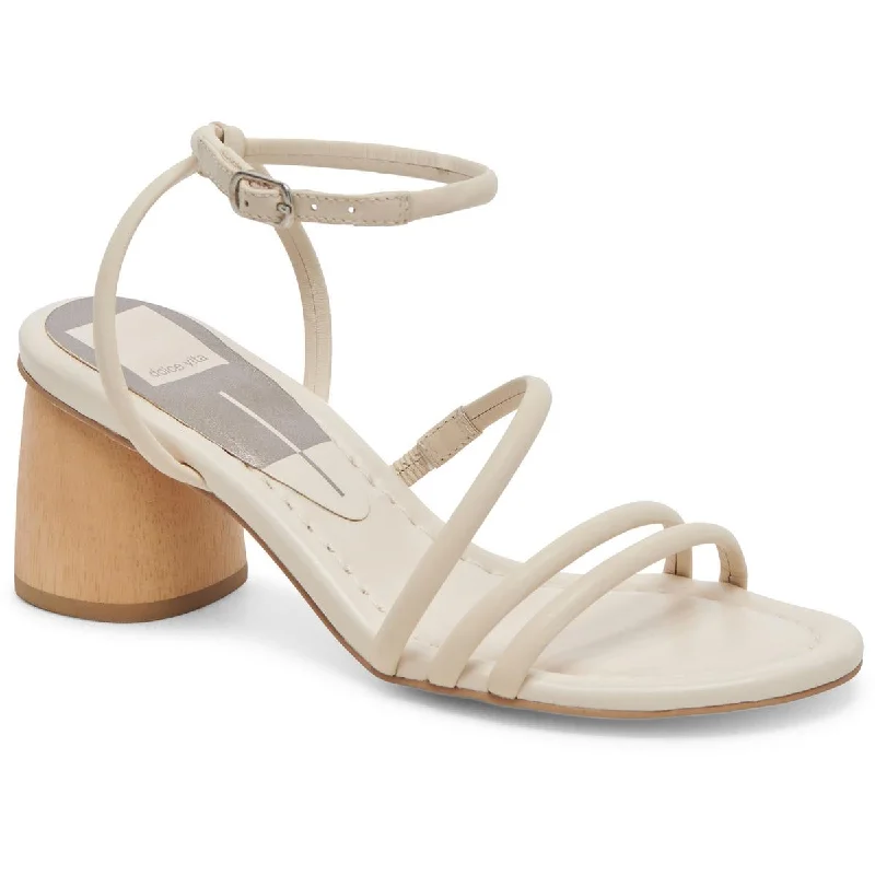 Sustainable Fashion Extravaganza Dolce Vita Womens Mikael Leather Ankle Strap Heels