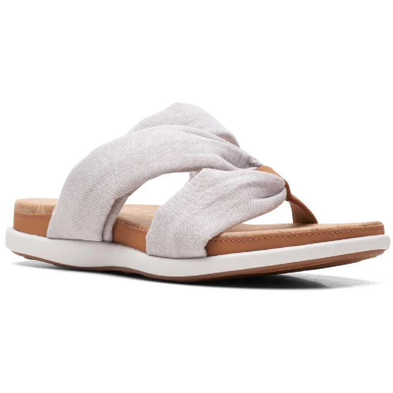 Contemporary Casual Deals Eliza Skip Womens Canvas Slip On Slide Sandals