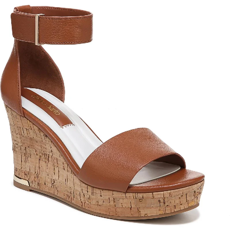 Fashion-Forward Women's Shoes Franco Sarto Womens L-Clemenscor Cork Leather Ankle Strap