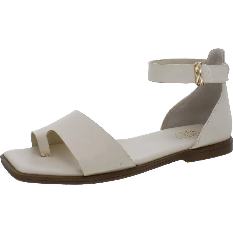 The Good Stuff Franco Sarto Womens Miras Leather Toe Loop Ankle Strap