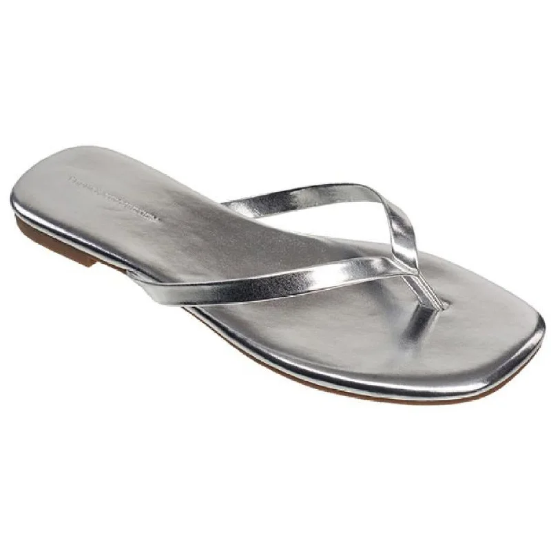 Best Sellers French Connection Womens Morgan Vegan Leather Slip On Thong Sandals