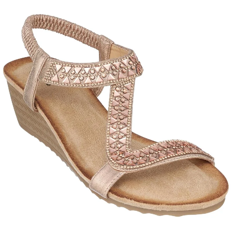 Absurdly Cheap Sale G.C. Shoes Womens Dua Embellished Almond Toe Wedge Sandals