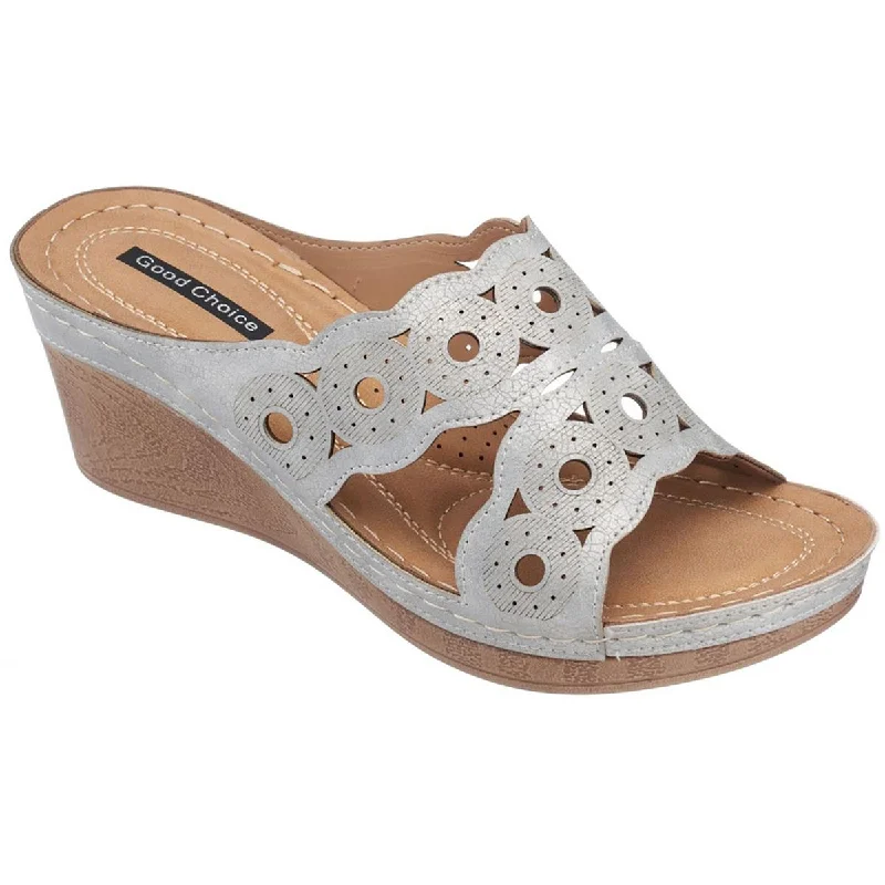 Hot Sale Good Choice Womens April Comfort Footbed Wedge Sandals